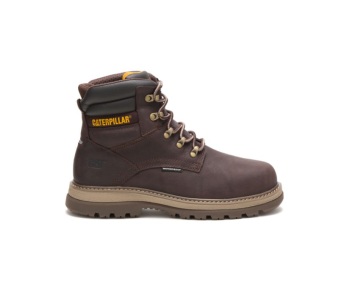 Caterpillar Work Boots South Africa Fairbanks 6" Waterproof Steel Toe Brown - Cat Boots For Men - FJ7392514